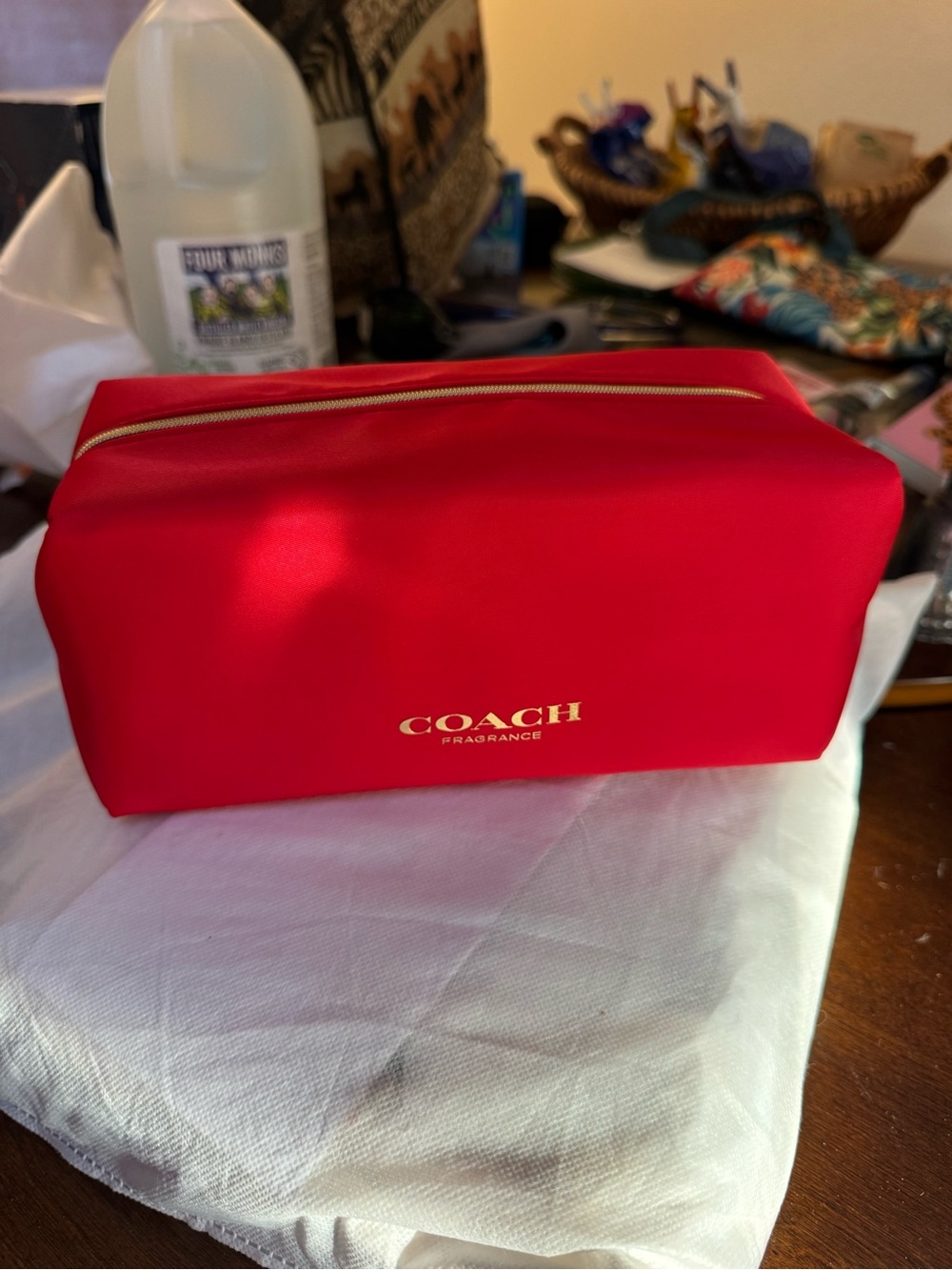 NEW COACH Fragrance Large Red Pouch